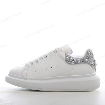 Günstiger ALEXANDER MCQUEEN Oversized Sneaker ‘Weiß Silber’ Schuhe 718239WIDJ48813