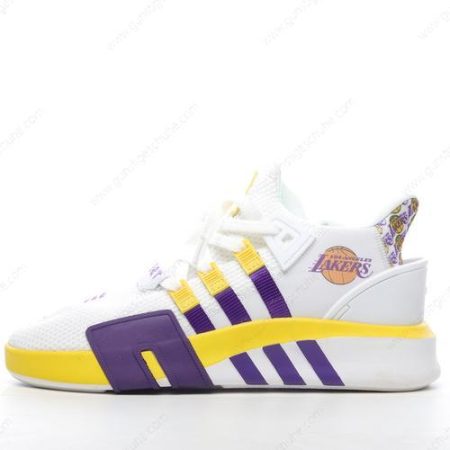 Günstiger Adidas EQT Basketball Adv V2 ‘Weiß Violett Gelb’ Schuhe