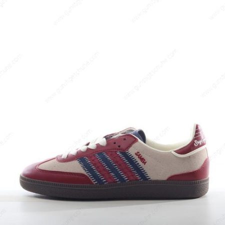 Günstiger Adidas Samba OG ‘Beige Blau Rot’ Schuhe ID6023