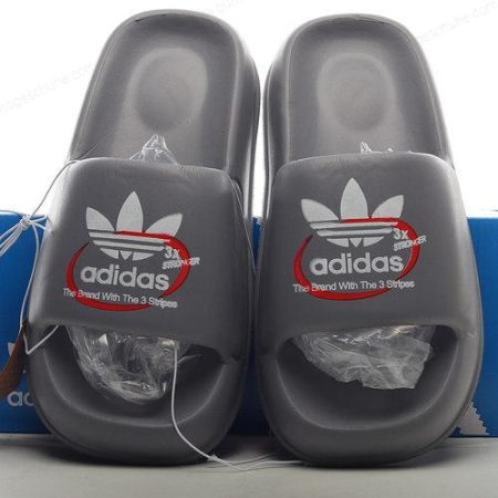 Günstiger Adidas Trefoil Sliders Beach Pool Sandals ‘Dunkelgrau’ Schuhe