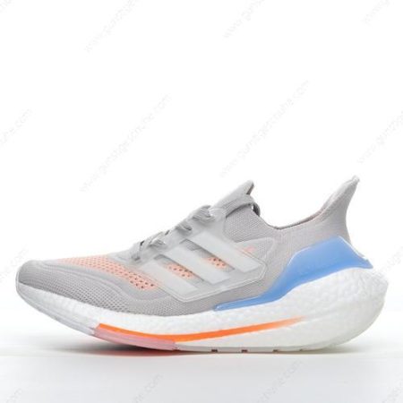 Günstiger Adidas Ultra boost 21 ‘Grau Blau Orange Weiß’ Schuhe FY0396