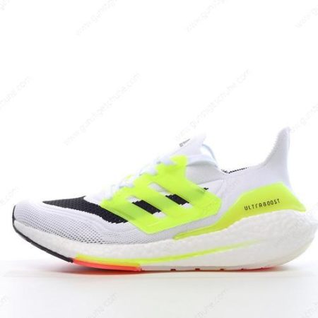 Günstiger Adidas Ultra boost 21 ‘Weiß Hellgrün Schwarz’ Schuhe FY0377