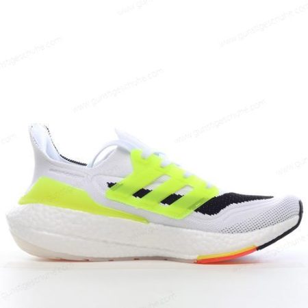 Günstiger Adidas Ultra boost 21 ‘Weiß Hellgrün Schwarz’ Schuhe FY0377