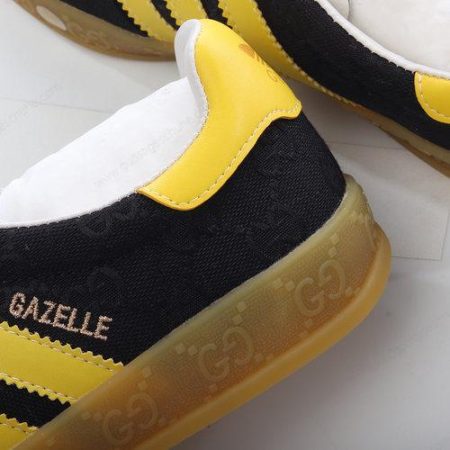 Günstiger Adidas x Gucci Gazelle GG Monogram ‘Gelb Schwarz’ Schuhe IE2264