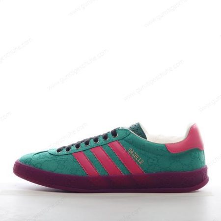 Günstiger Adidas x Gucci Gazelle GG Monogram ‘Grün Rosa Grün’ Schuhe IE4795