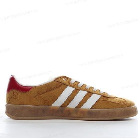 Günstiger Adidas x Gucci Gazelle Original GG ‘Braun Weiß Rot’ Schuhe 707868-UWV20-7162