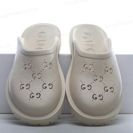 Günstiger GUCCI Rubber GG Loafers ‘Aus Weiß’ Schuhe 655517-JFB00-9022