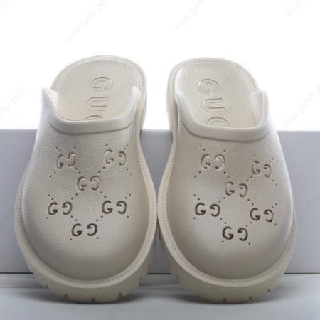 Günstiger GUCCI Rubber GG Loafers ‘Aus Weiß’ Schuhe 655517-JFB00-9022