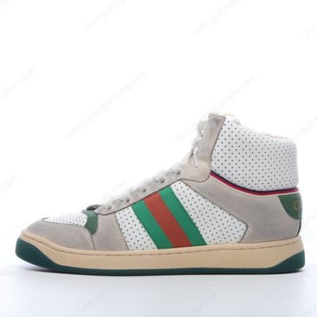 Günstiger Gucci Screener GG High ‘Weiß Grün Rot’ Schuhe