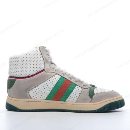 Günstiger Gucci Screener GG High ‘Weiß Grün Rot’ Schuhe