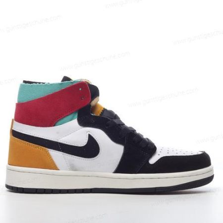 Günstiger Nike Air Jordan 1 High Zoom Air CMFT ‘Schwarz Weiß Rot Orange Grün’ Schuhe CT0978-016
