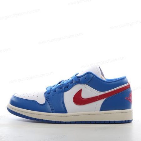 Günstiger Nike Air Jordan 1 Low ‘Blau Rot Weiß’ Schuhe DC0774-416
