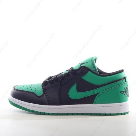 Günstiger Nike Air Jordan 1 Low ‘Schwarz Grün Weiß’ Schuhe 553560-065