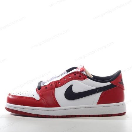 Günstiger Nike Air Jordan 1 Low ‘Weiß Schwarz Rot’ Schuhe DM1206-163