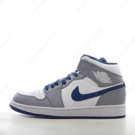Günstiger Nike Air Jordan 1 Mid ‘Grau Weiß Blau’ Schuhe DQ8423-014