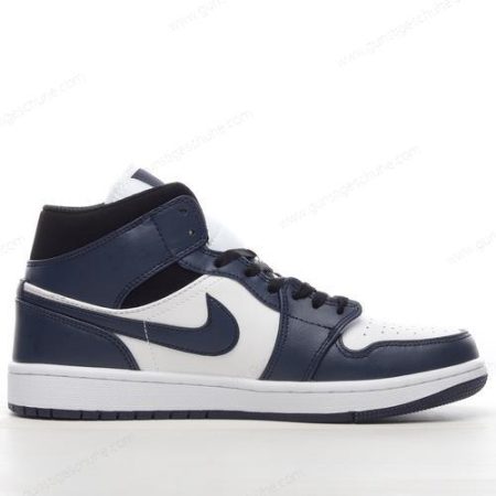 Günstiger Nike Air Jordan 1 Mid ‘Marineblau Schwarz’ Schuhe 554724-411