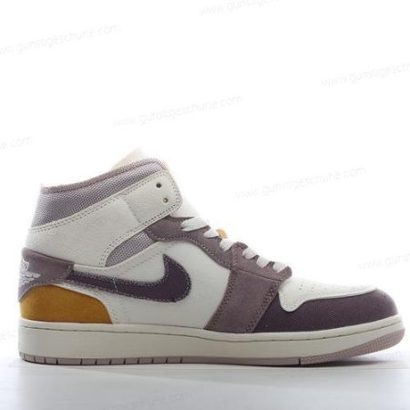 Günstiger Nike Air Jordan 1 Mid SE ‘Grau Weiß Gelb’ Schuhe DM9652-102