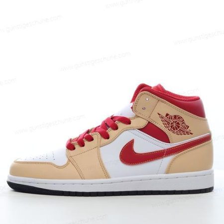 Günstiger Nike Air Jordan 1 Mid ‘Weiß Rot’ Schuhe 554724-201