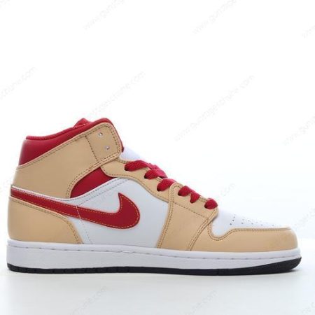 Günstiger Nike Air Jordan 1 Mid ‘Weiß Rot’ Schuhe 554724-201