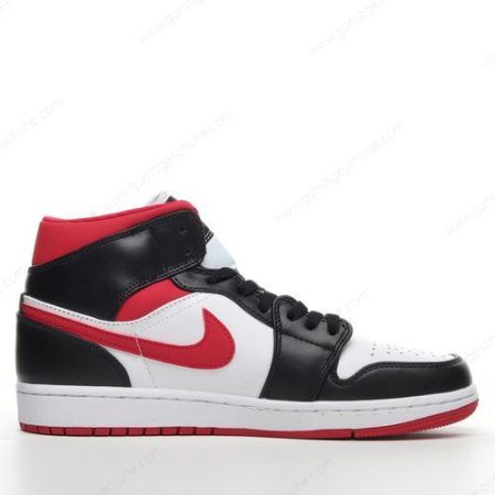 Günstiger Nike Air Jordan 1 Mid ‘Weiß Schwarz’ Schuhe 554724-122