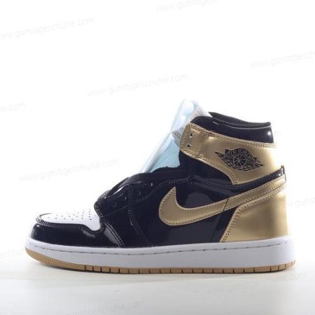Günstiger Nike Air Jordan 1 Retro High ‘Gold Schwarz’ Schuhe 861428-001