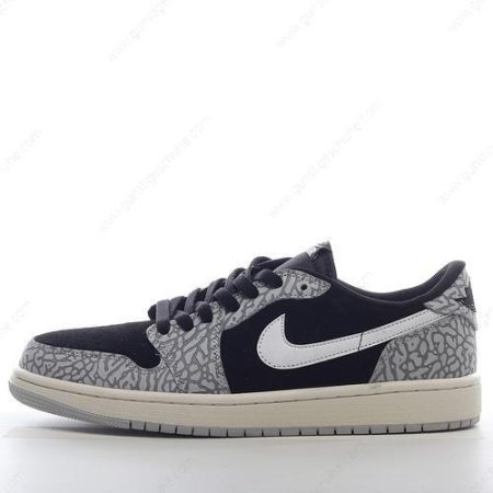 Günstiger Nike Air Jordan 1 Retro Low OG ‘Schwarz Grau Weiß’ Schuhe CZ0790-001