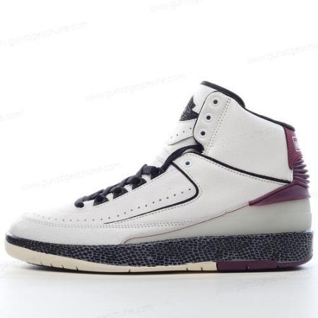 Günstiger Nike Air Jordan 2 Mid SP x Off-White ‘Weiß Violett Schwarz’ Schuhe DJ4375-160
