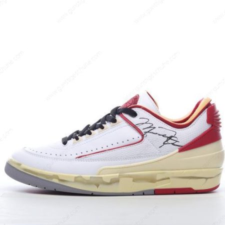 Günstiger Nike Air Jordan 2 Retro Low SP x Off-White ‘Weiß Rot Grau’ Schuhe DJ4375-106