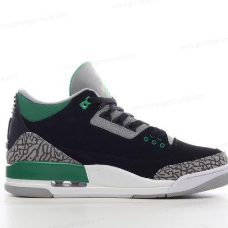 Günstiger Nike Air Jordan 3 Retro ‘Schwarz Silber Weiß Grün’ Schuhe CT8532-030