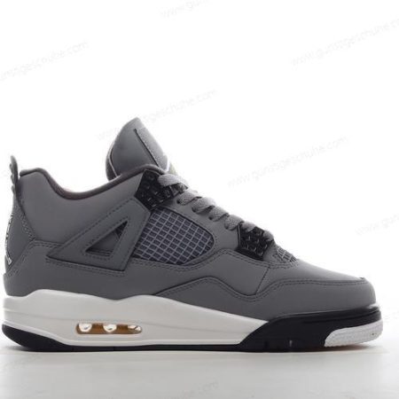 Günstiger Nike Air Jordan 4 Retro ‘Grau Schwarz’ Schuhe 408452-007