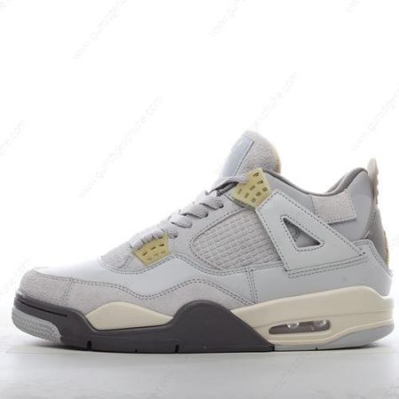 Günstiger Nike Air Jordan 4 Retro ‘Grau Weiß Gelb’ Schuhe DV3742-021