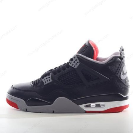 Günstiger Nike Air Jordan 4 Retro ‘Schwarz Grau’ Schuhe 136013-001