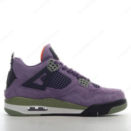 Günstiger Nike Air Jordan 4 Retro ‘Violett Grün’ Schuhe AQ9129-500