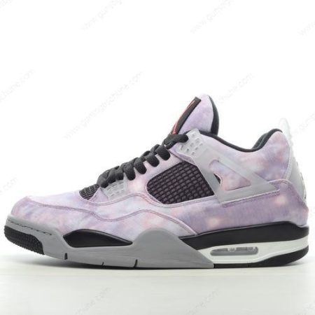Günstiger Nike Air Jordan 4 Retro ‘Violett Schwarz Grau’ Schuhe DH7138506