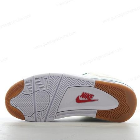 Günstiger Nike Air Jordan 4 Retro ‘Weiß Grau Grün’ Schuhe DR5415-103