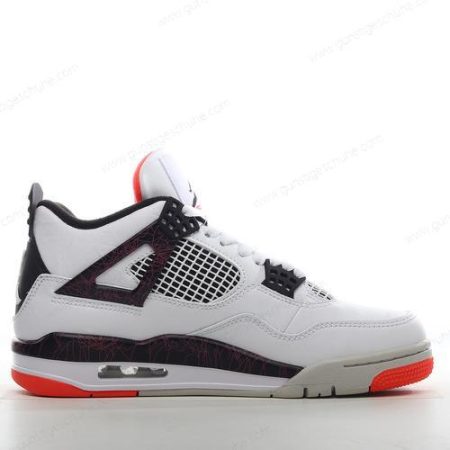 Günstiger Nike Air Jordan 4 Retro ‘Weiß Schwarz Rot Orange’ Schuhe 308497-116