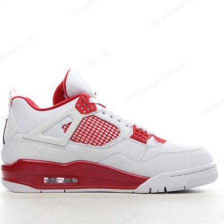 Günstiger Nike Air Jordan 4 Retro ‘Weiß Schwarz Rot’ Schuhe 308497-106