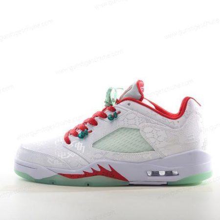 Günstiger Nike Air Jordan 5 Retro ‘Weiß Rot Grün’ Schuhe
