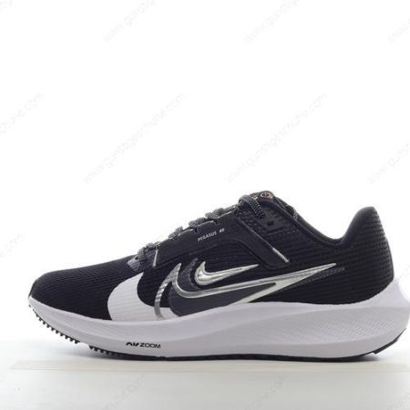 Günstiger Nike Air Zoom Pegasus 40 ‘Weiß Schwarz Silber’ Schuhe FB7179-001