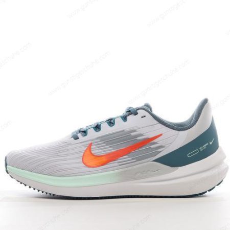 Günstiger Nike Air Zoom Winflo 9 ‘Grau Orange Weiß Grün’ Schuhe
