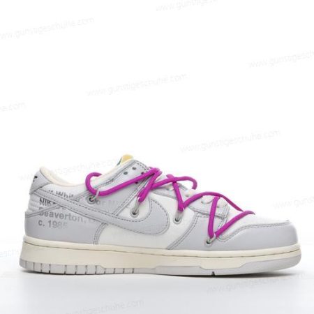 Günstiger Nike Dunk Low x Off-White ‘Grau Weiß’ Schuhe DM1602-100