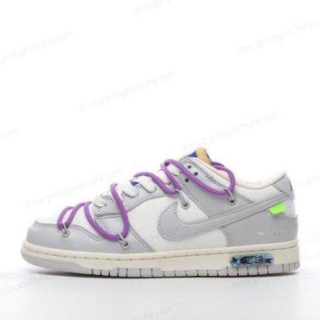 Günstiger Nike Dunk Low x Off-White ‘Grau Weiß’ Schuhe DM1602-107