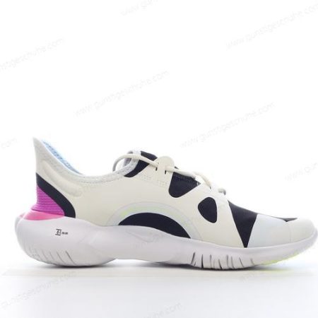 Günstiger Nike Free RN 5 ‘Weiß Schwarz Violett Blau’ Schuhe