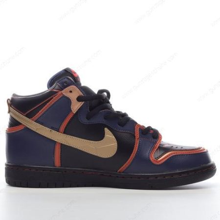 Günstiger Nike SB Dunk High ‘Blau Gold’ Schuhe DH7717-400