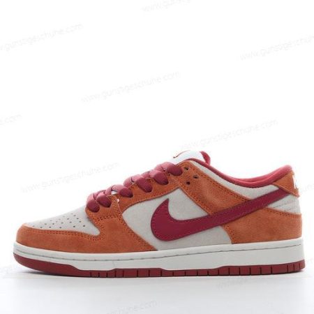 Günstiger Nike SB Dunk Low Pro ‘Orange Rot Weiß’ Schuhe BQ6817-202