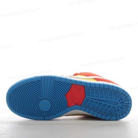 Günstiger Nike SB Dunk Low Pro ‘Rot Weiß Gelb Blau’ Schuhe BQ6817-602