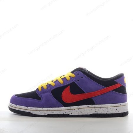 Günstiger Nike SB Dunk Low ‘Schwarz Violett Gelb Rot’ Schuhe BQ6817-008