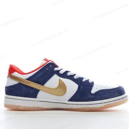 Günstiger Nike SB Dunk Low ‘Silber Marineblau Rot’ Schuhe 839685-416